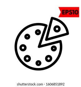 illustration of pizza flat icon