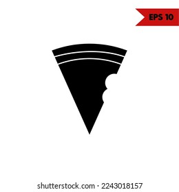 illustration of pizza glyph icon