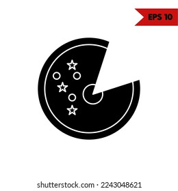 illustration of pizza glyph icon