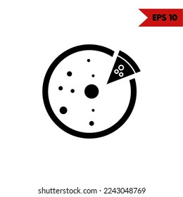 illustration of pizza glyph icon