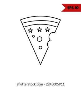illustration of pizza line icon