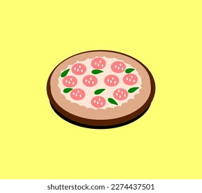 Illustration of a pizza pepperoni