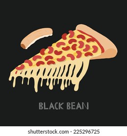 Illustration of a pizza slice.
