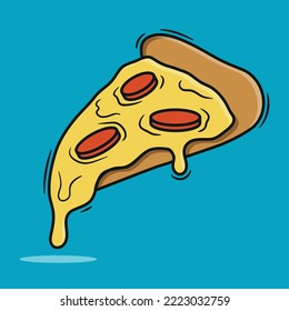 Illustration of Pizza - Pizza Vector - Pizza Drawing
