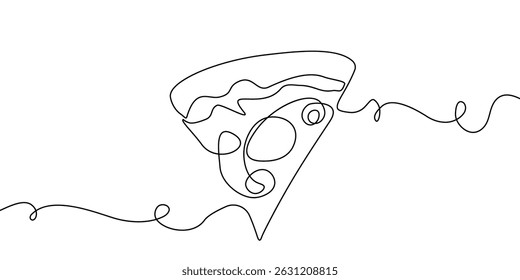 Illustration pizza vector slice icon cheese food hand drawn background sketch. Continuous line pizza set isolated pizzeria outline symbol doodle italy menu eat piece art design logo italian white flat