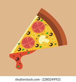 illustration of a pizza.pizza slice icon vector stock.pizza vector illustration.