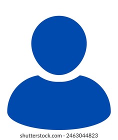 Illustration of a plain blue user icon