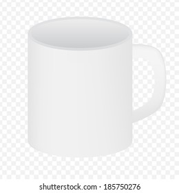 Illustration Of Plain White Coffee Mug Design