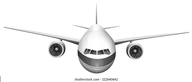 Illustration of a plane on a white background  