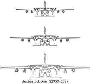 Illustration of a plane parking on the ground.