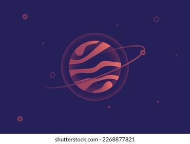 illustration of a planet background template