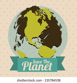 Illustration of planet earth, earth day, vector illustration