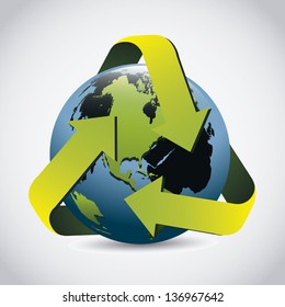 Illustration of planet earth, earth day, vector illustration