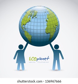 Illustration of planet earth, earth day, vector illustration