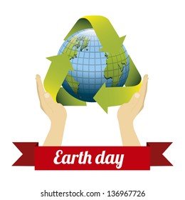 Illustration of planet earth, earth day, vector illustration