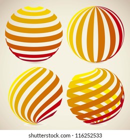 illustration of planet earth icons, in dotted background, vector illustration