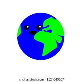 Happy Earth Versus Sad Earth Stock Vector (Royalty Free) 1913097766 ...