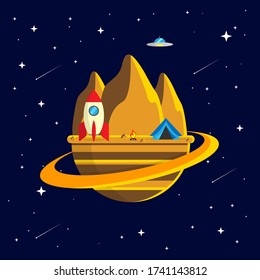 
Illustration of planet flat design