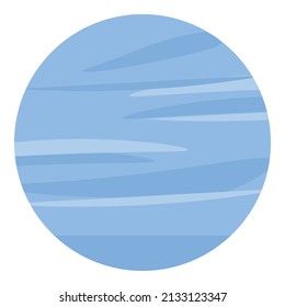 Illustration of Planet Neptune on a white background