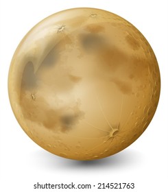 Illustration of a planet on a white background