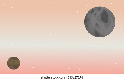 Illustration of Planet ouster space scenery