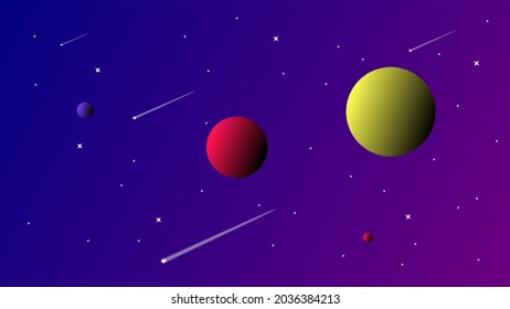 illustration of planet and stars