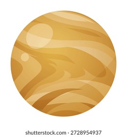 Illustration of the planet Venus covered in clouds