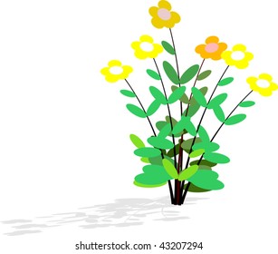 Illustration of plant and flower	