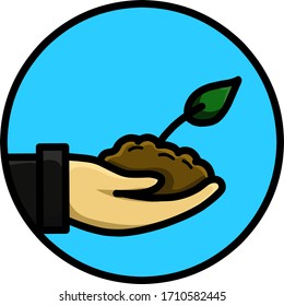 illustration of a plant icon with a simple design