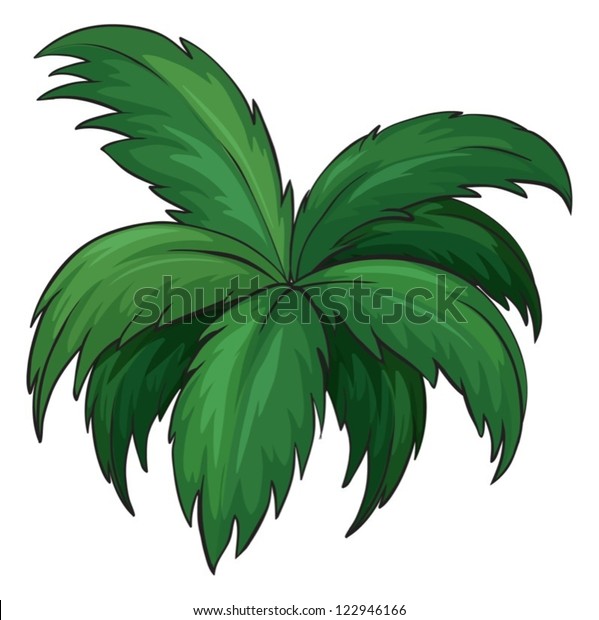 Illustration Plant On White Background Stock Vector (Royalty Free ...