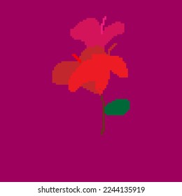 illustration of plant pictures in pixel art vector stock style