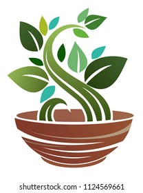 Illustration of a plant in a pot