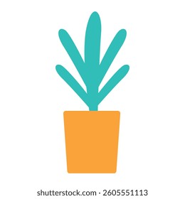 Illustration of a Plant in a Pot 