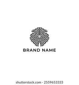 ILLUSTRATION PLANT ROOTS BLACK COLOR LOGO ICON ECO NATURE TEMPLATE SIMPLE DESIGN ELEMENT VECTOR