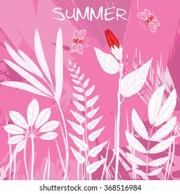 illustration with plants