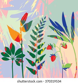 illustration with plants
