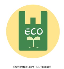 Es ist eine Illustration einer Plastiktüte