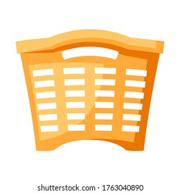 Illustration von Plastikkörben. Symbol oder Bild für Wäscheservice.
