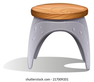 Illustration of a plastic chair on a white background