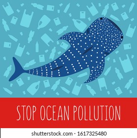 Illustration the plastic pollution