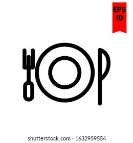illustration of plate flat icon