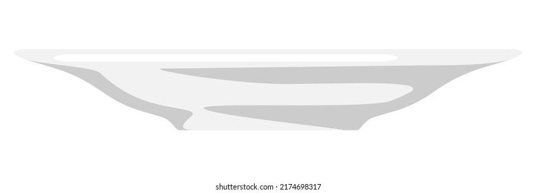 Illustration des Tellers. Küchen- und Restaurantausrüstung.