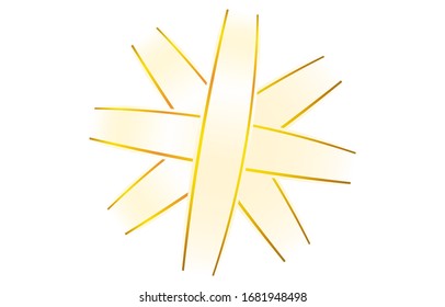 Illustration of platinum ribbon decoration