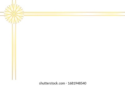 Illustration of platinum ribbon decoration