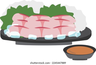 Illustration of a platter of carp