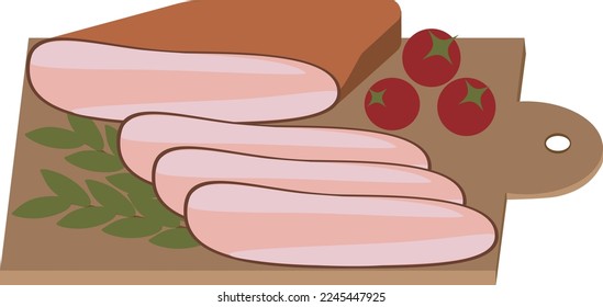 Illustration eines Platters von Sliced Bacon