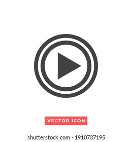 an illustration of a play button icon. vector symbol.