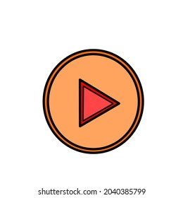 Ilustración del botón de reproducción perfecta para icono, símbolo, elemento, fondo y ect.