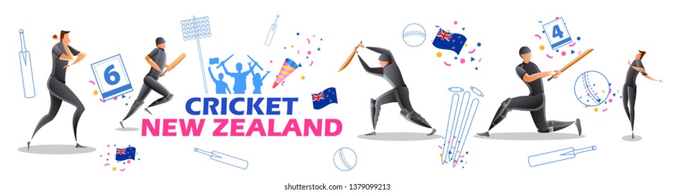 Illustration Player Batsman Bowler Team New Stock Vector (Royalty Free ...