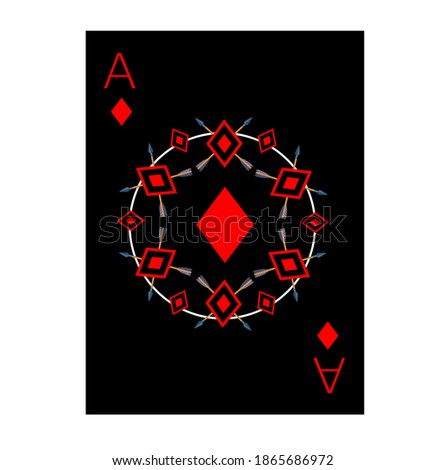 
the illustration - playing card - Ace of Diamonds.